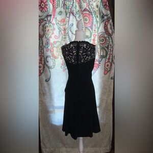 Womens Black Lace Back Cutout Dress Size 2 Whimsigoth Witchy Fairy Grunge Sexy